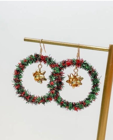 Wreath Holiday Earrings