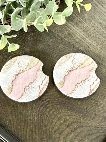 Pink Milky Way Car Coaster Set